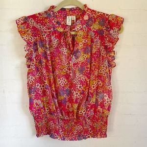 [Joie] NWT pink floral blouse womens size medium